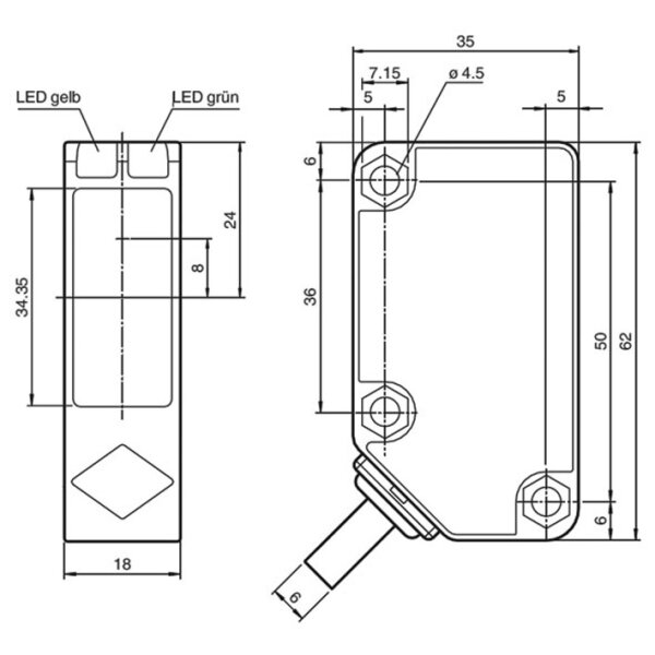 Pepperl + Fuchs Einweg-Infrarot-Lichtschranke Aufputz IP67